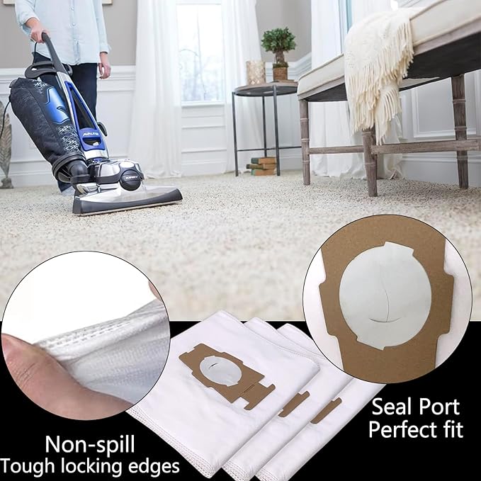 16 Pack 204814 Micron Magic HEPA Filter Plus Bags fit for kirby Part 205811 204814 204811 Universal Cloth Bags and All Kir-by Sentria Vacuum G Series, Avalir Models