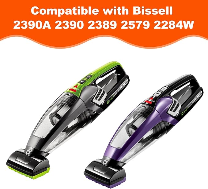 3 Pack Handheld Vacuum Filter for Bissell Pet Hair Eraser Lithium Ion Hand Vacuum filter Replacement 2390 2390A 2389 2579 2284W Replaces 1614203 1614212 1614204 with 1 Little Brush for Gift