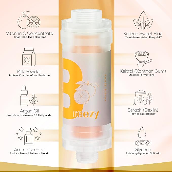 Universal Vita C Shower Filter: Unveil Radiant Skin & Hair with K-Beauty Secrets (Breezy-Sweet Citrus)