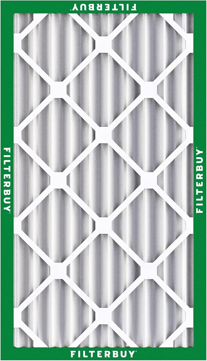 Filterbuy 17x25x4 Air Filter MERV 8 (MPR 700) Dust Defense Replacement (2-Pack), Electrostatic Pleated HVAC AC Furnace Filters, Made in USA (Actual Size: 16.50 x 24.50 x 3.63)