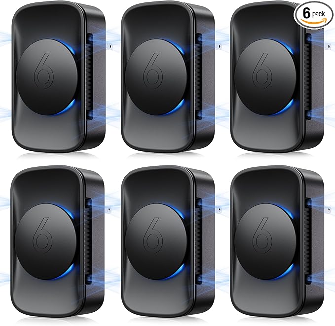 Plug-In air ionizer for Home (6 Pack),Negative Ion Air Quiet Air ionizer Freshener for familly, Bedroom,Office,Kitchen,Mini eliminator for Odor,Pets Air Cleaner 6 Pack