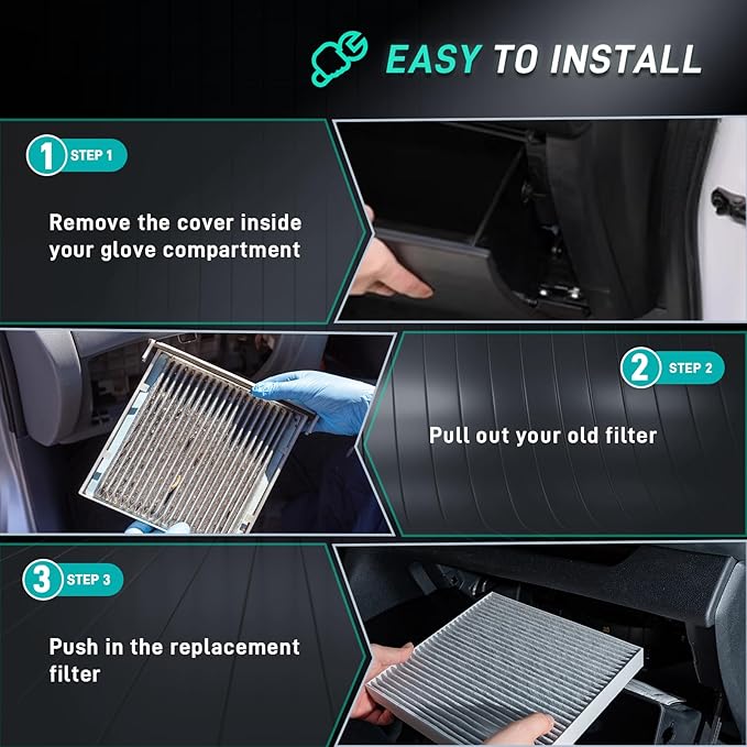 Cabin Air Filter Compatible with Accord, Civic, Odyssey, Passport, CR-V, Pilot, Ridgeline, ILX, MDX, TSX, RDX, RLX, TLX, TSX, ZDX, CSX, TL, Replacement CF10134, CP134