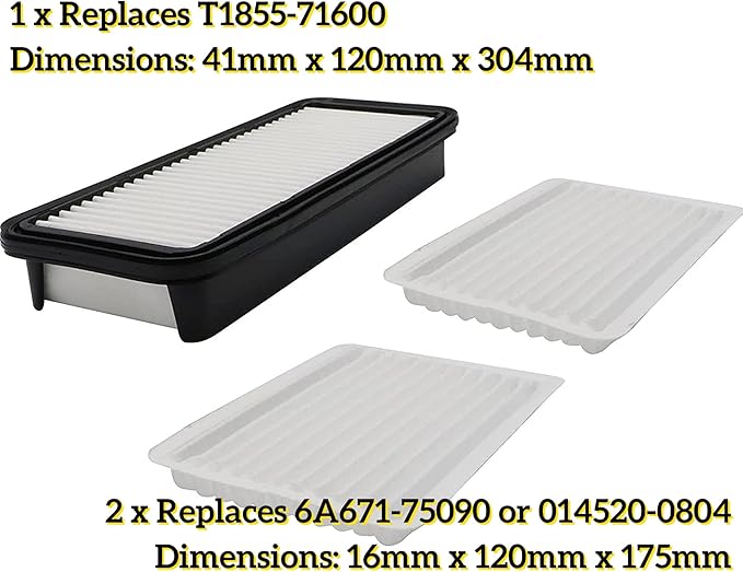 Air Filter Kit for Kubota Tractor Cabin Replace 6A671-75090 014520-0804 and T1855-71600