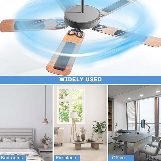 5-Pack Ceiling Fan Filters for Blades, Ceiling Fan Air Purifier Pads, Coconut Carbon Universal Air Filter, Ceiling Fan Blade Filters for Common Household Contaminants (10 * 3.5 * 0.2”)