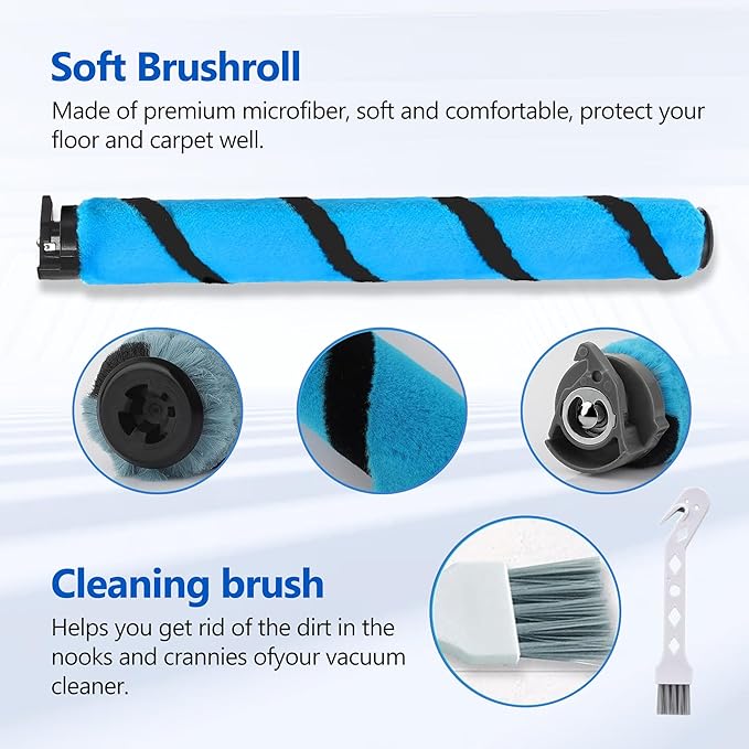 Soft Brushroll Filters Replacement Parts Acessories for Shark Vertex DuoClean PowerFin Upright Vacuum AZ2002 AZ2000 AZ2000W Accessories, Part # 1483FC2000 XHFA 2000 & XFFKAZ2000