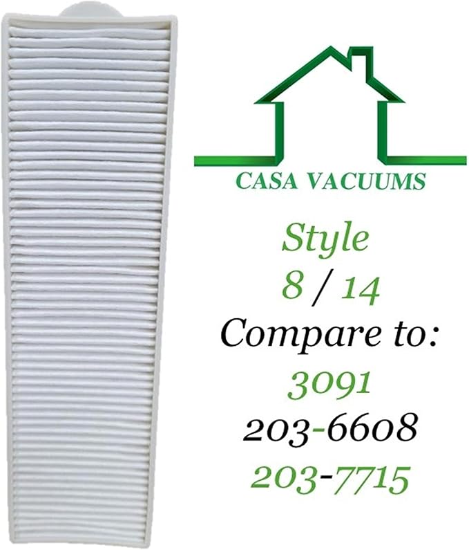3 Style 8/14 Filters Compatible with Bissell Lift-Off - Momentum - PowerGroom - PowerGlide - Velocity Bagless Upright Vacuum Cleaner. Exhaust HEPA Media Compare to 3091, 203-6608, 203-7715.