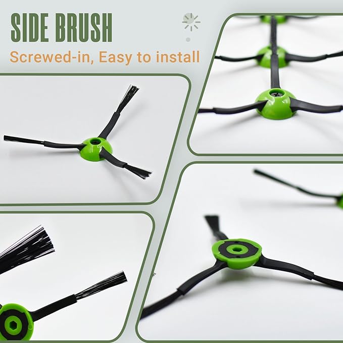 Replacement Parts Accessories Kit for iRobot Roomba J5 J5+ J6 J6+ J7 J7+ J8 J8+ J9 J9+ J J Plus Series Robotic Vacuum Attachment, 1 Rubber Brush, 5 HEPA Filter, 6 Side Brush