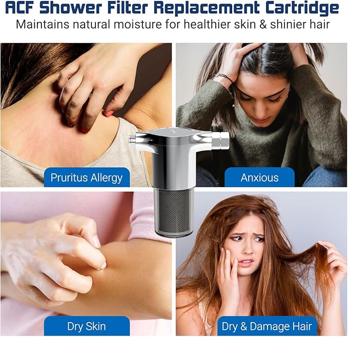 Aquamonster ACF Shower Filter | NSF Certified Chlorine Removal | 21,000 Gallon Long Life | Skin & Hair Moisture Care | Easy Install | Korean Technology | by Coolang