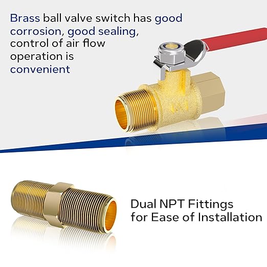 1/2 Inch NPT 4 Stage Air Drying System,Brass Filter&Coalescing Filter,Double Desiccant Dryers & Air Regulator,Metal Bowl, Semi-Auto Drain,Industrial Grade(Black)