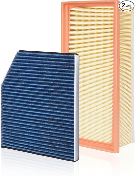 Cabin & Engine Air Filter Fit for Audi A4 & A4 Quattro 2009-2016, Audi A4 Allroad 2013-2016 Activated Carbon Cabin Filter Replacement CF11179 CA10522 Car Accessories