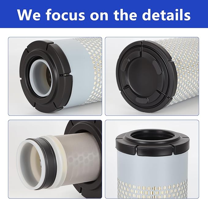 RD158-42270 RD158-42280 Air Filter - Fit for Kubota Excavators KX040-4 JD Excavators 30G 35G 50G - Replace FYD00000374 FYD00001540 WA10854 WA10890