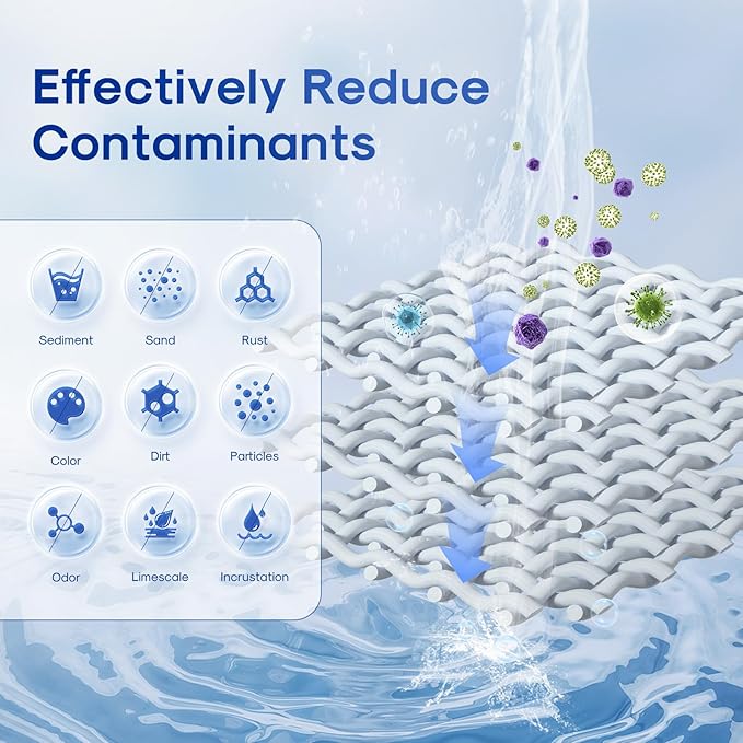 ICEPURE 5 Micron 10”*4.5'' Whole House Sediment String Wound Water Filter Replacement filter for 84637, WPX5BB97P, PC10, 355214-45, 355215-45, WP10BB97P, WP5BB97P, 4PACK