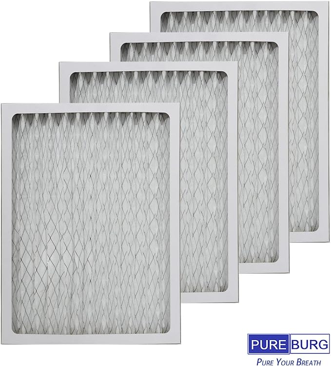 PUREBURG Replacement Filter Compatible with Honeywell TrueDRY DR90, DR90A2000, DR120 Dehumidifier, Replace Part 50070171-002,4-Pack 17.5 x 13.5 x 1.55 MERV11