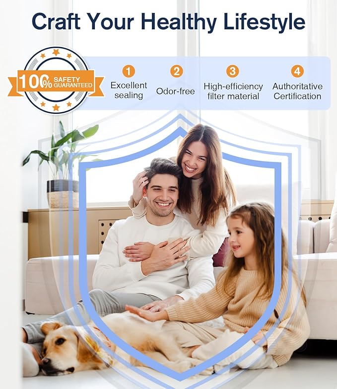 Air Purifiers for Home Large Room up to 3000sq.ft, DBFIT HEPA Double-Sided Air Purifier with Washable Filter, PM 2.5 Display Air Quality Sensor, Air Cleaner for Bedroom, Dorm Room, Pets, Office, AP300