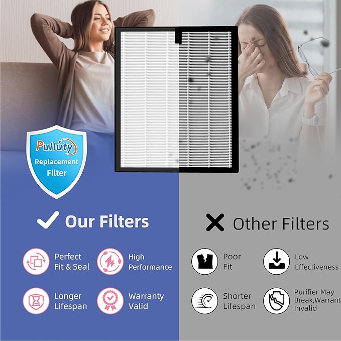 HAP603 Replacement Filter for ECOSELF HAP603 Air Purifier,3-in-1 H13 True HEPA High-Efficiency Activated Carbon Filter,4 Pack