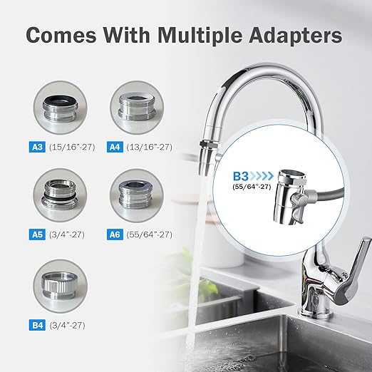 Frizzlife DS99 Countertop Water Filter System, 8-Stage Stainless Steel Water Filter for Sink Faucet, 0.5 Micron NSF Certified Elements Reduces 99.99% Lead, Chlorine, Heavy Metals, Bad Taste & Odor