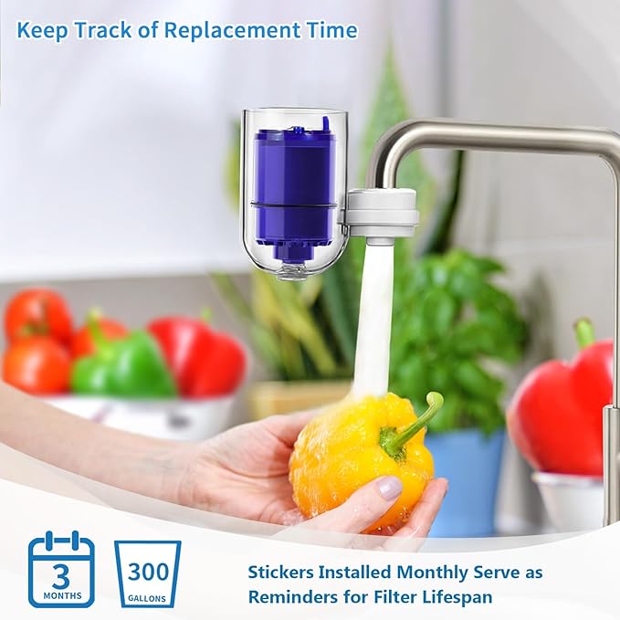 RF3375 Compatible with All Pur Faucet Water Filter, PUR PLUS FM-2500V, FM-3700, RF3375, PFM400H PFM450S PFM150W PFM350V PUR-0A1 FM2500V FM-3700 Faucet Filtration Systems，6 Month / 300 Gallon