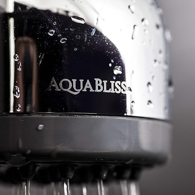 AquaBliss TurboSpa 3 Inch High Pressure Shower Head w/Flow Restrictor Melts Stress into Bliss at Full Power. 42 Nozzle Wide Spray High Flow Showerhead Drenches You Fast, No Dry Spots Guaranteed
