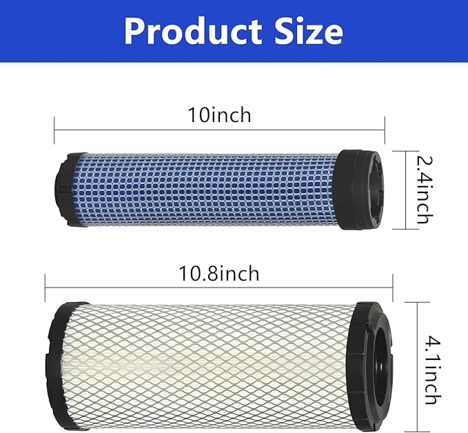 P821575 & P822858 Outer Inner Air Filter Set - Compatible with Donaldson FPG05 Air Cleaners, Kawasaki 11013-7044 & 11013-7045, Donaldson Kohler 25-083-01-S