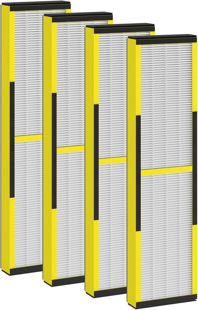 4 Pack FLT4825 HEPA Filter B Replacement Fit for Germ Guardian Air Puri-fier AC4825 AC4300 AC4800 AC4900 AC4850, AC4825E Replacement Filter Fit for Germ Guardian Air Puri-fier Filter Replacement