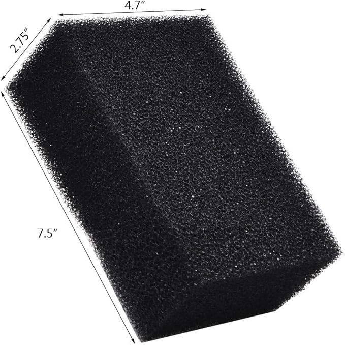 Hipanda Filter Foam Sponges, Bio Sponge Filter Media Pad, Cut-to-Size Foam for Aquarium Fish Tank (7.5" x 4.7" x 2.75")