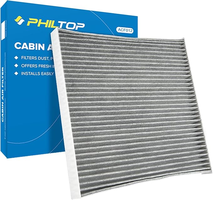 PHILTOP Cabin Air Filter, Replacement for CP173, CF11173, BE-173, Altima, Maxima, Murano, Quest, Includes Activated Carbon, Pack of 1