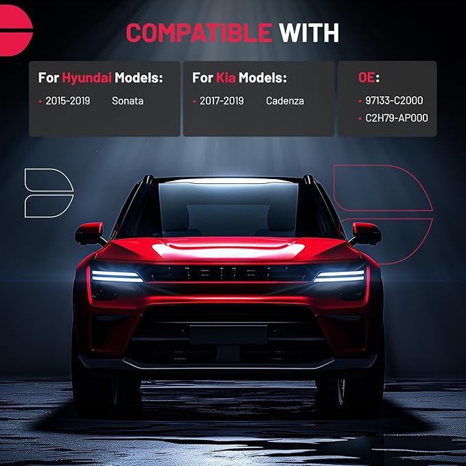 BDFHYK CF12151 Cabin Air Filter w/Activated Carbon Compatible with Hyundai 2015-2019 Sonata 1.6L 2.0L 2.4L l4, Compatible with Kia 2017 2018 2019 Cadenza 3.3L V6