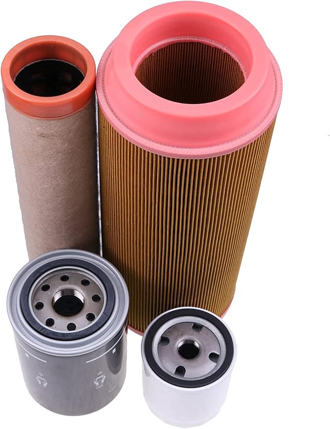 Solarhome Maintenance Filter Kit 1911112002 1911112001 K1C02032430 K1J30143170 Compatible with Takeuchi TL8 with Kubota V3307 Engine