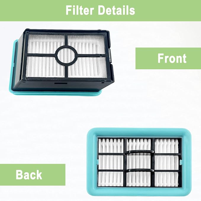 Crosswave Replacement Parts for Bissell Crosswave Hard Floor Expert Vacuum 3831 HF2 3845 3847 3848 Vacuum Cleaner, 2 Brush Rolls,4 Filters,Compare to Part B0555 1637755 1632973