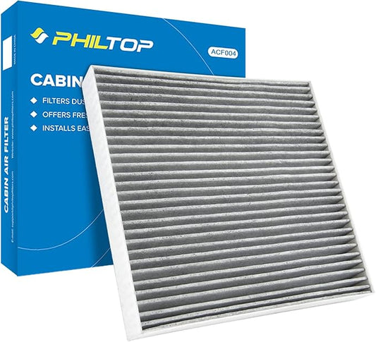 PHILTOP Cabin Air Filter with Activated Carbon, CF10374 Cabin Filter Replacement for Toyota Tacoma (2005-2021)/Dodge Dart (2013-2016)/Pontiac Vibe (2003-2008)