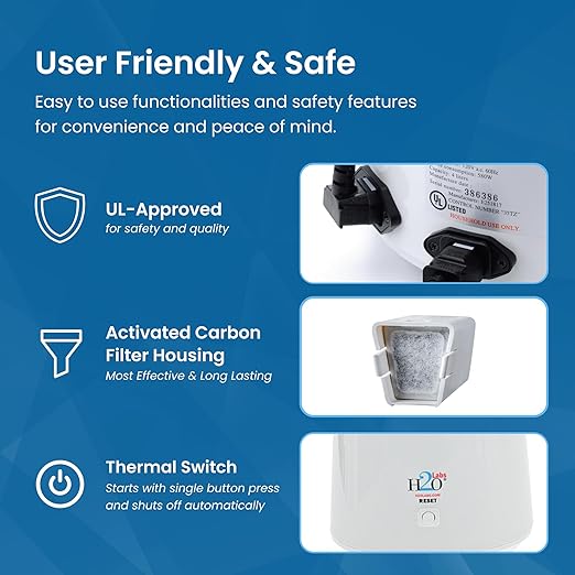 H2o Labs Best-in-Class Model 100 White Baked-enameled Metal Body 1-Gallon Countertop Home Water Distiller with Break-Resistant Food-Safe Polypropylene Carafe and Most Effective VOC Removal