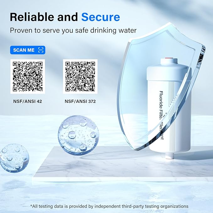 Purewell FL-2 5-Stage Fluoride Purification Elements, Replacement for Berkey® PF-2® Fluoride Filters, Berkey® and Purewell Gravity Filtration System,Natural filter material (White, 2 Pack, K Series)