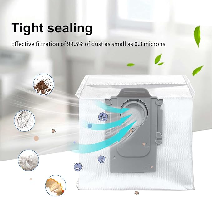 21 PCS Accessories Kit Compatible with Roborock S8 Pro Ultra Robot Vacuum Cleaner,6 Side Brushes,4 HEPA Filters,4 Dust Bags,1 Cleaning Brush,2 Main Brushes,4 Mop Pads,2 Tools