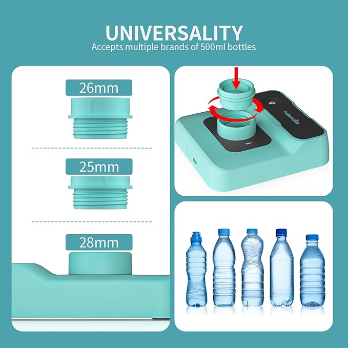 Portable Humidifiers for Travel, Small Mini Humidifier with Auto Shut-Off, Nightlight and Storage Bag for Hotel, Bedroom or Office, Plant Humidifier Indoor, Green