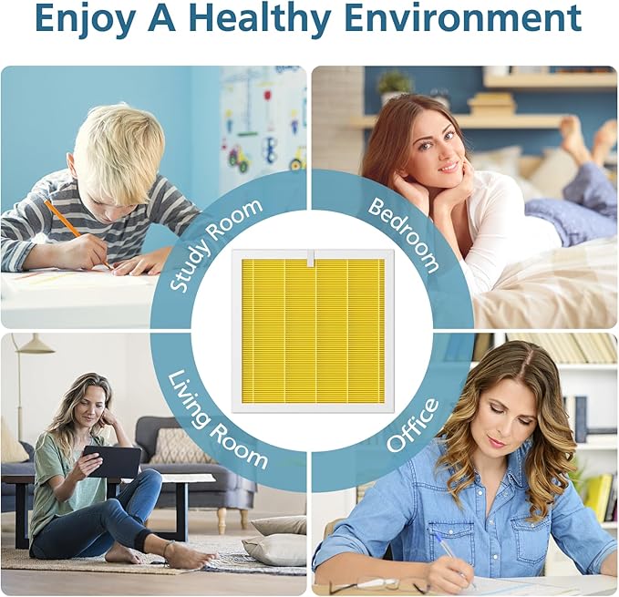 G3 Pet Care Filter Compatible with AMEIFU G3 (Sferf-30) Air Purifier and VEWIOR A3 Air Purifier, 3-in-1 HEPA Air Cleaner Pet Filter, Yellow, 2 Pack