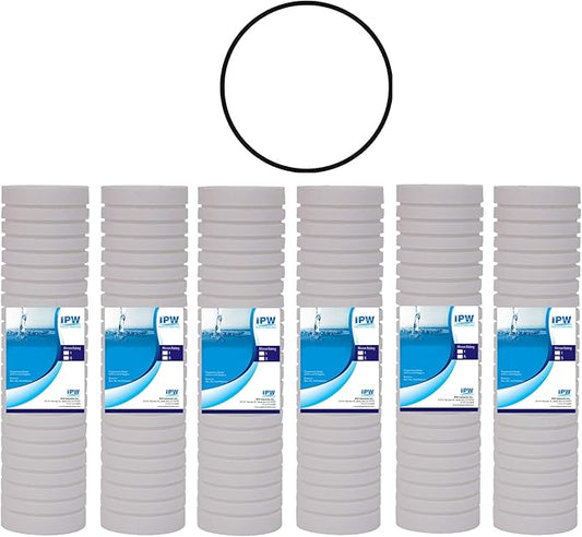 IPW Industries | Grooved Sediment Water Replacement Filter Set for Whirlpool (WHKF-GD05) & Aqua-Pure AP110 Whole House Water Filtration