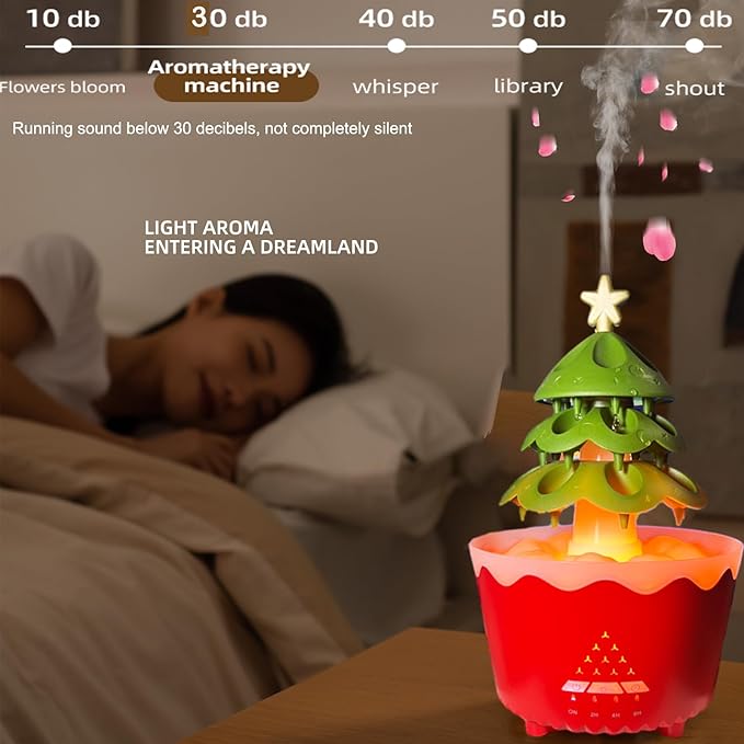 Raindrop Humidifiers for Bedroom, Small Humidifier, Aromatherapy Essential Oil Diffuser,Essential Oil Diffuser with Atmosphere Light, Humidifier with 4 timers,Suitable for Bedroom,Gym,Yoga Room