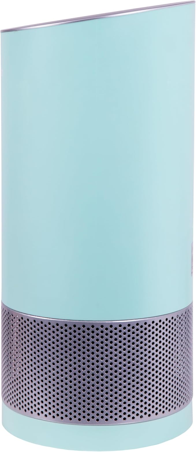 Hunter HP400 Round Air Purifiers for Home, True HEPA Air Purifier Tower for Pets, Odors, Allergens, Smoke, Dust, VOC's. HEPA Air Purifiers for Bedroom and Small Room, Aqua and Silver