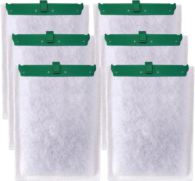 6 Pack Aquarium Filter Cartridge for Whisper Bio-Bag Filters, Large Replacement Filter Cartridges for Whisper Filters 20i,40i/IQ20,30,45,60/PF20,30,40,60 and ReptoFilter