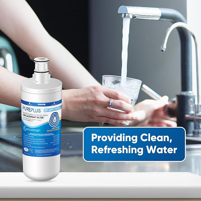 PUREPLUS 3US-AF01 Under Sink Water Filter, Compatible with Standard 3US-AF01, 3US-AS01, AP Easy C-CS-FF, WHCF-SRC, WHCF-SUFC, WHCF-SUF Water Filter, 3 Pack