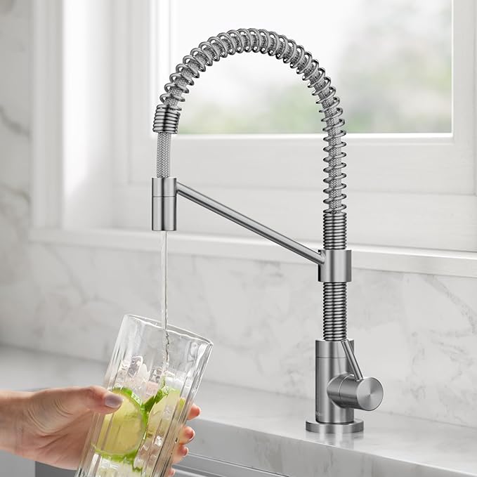 KRAUS Bolden Single Handle Drinking Water Filter Faucet for Reverse Osmosis or Water Filtration System in Spot-Free Stainless Steel, FF-104SFS