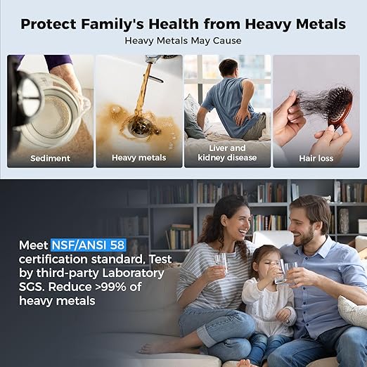 Ecoviva Alkaline Reverse Osmosis RO Water Filter Filtration Under Sink System (Brown Faucet, RO 1000GPD)