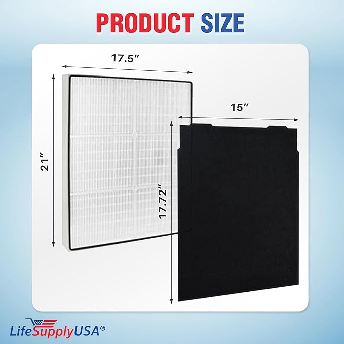1183054K + 8171434K 1 HEPA and 4 Carbon Filter Set Compatible with Whirlpool Whispure AP450, AP510, WP500 & Kenmore 83200, 83375, 83230 Air Purifiers by LifeSupplyUSA