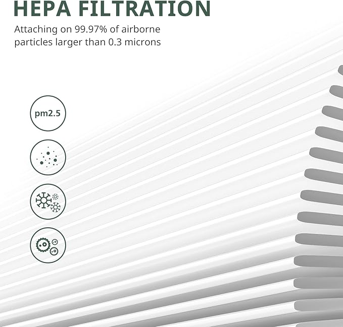 2 Pack MK-04 Air Fil-ter Compatible with MK-04 MG04JH Air Puri-fier, 4-Stage HEPA Fil-ter Replacement for Pet Dander for Bedroom and Office- Standard Version