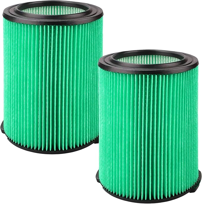 VF6000 Replacement Filter for Rigid, Compatible with 5-20 Gallon Wet/Dry Vacuums WD5500 WD0671 WD6425 WD7000 WD1280 WD1851 WD1680 WD1956 RV2400A 1400RV RV2600B, Fit for Husky 6-9 Gallon Vacs (2 Pack)