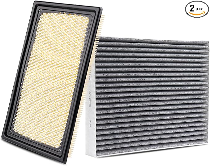 Cabin&Engine Air Filter Fit for Ford Explorer 2026 2025-2020 2.3/3.0L Activated Carbon Cabin Filter Replacement FA1884 7T4Z9601A FP89 JX6Z9601A