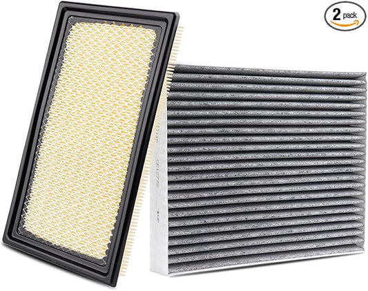 Cabin&Engine Air Filter Fit for Ford Explorer 2026 2025-2020 2.3/3.0L Activated Carbon Cabin Filter Replacement FA1884 7T4Z9601A FP89 JX6Z9601A