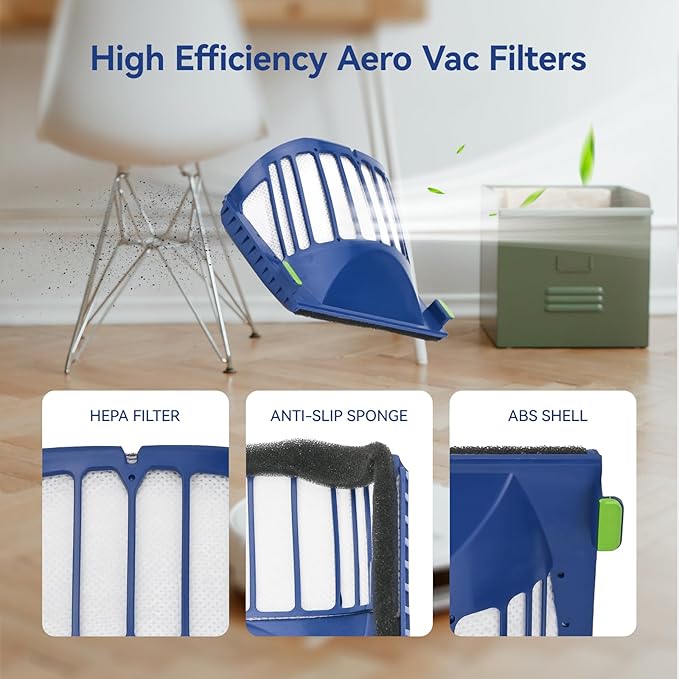 Replacement Accessories Kit for iRobot Roomba 600 Series 694 675 692 676 695 677 671 655 645 690 680 660 650 620 614 & 500 Series 595 585 564 robot- 6 Filter, 6 Side Brush and 3 Bristle Brush