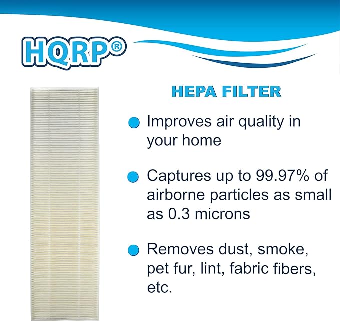 HQRP Filter Kit 2 HEPA & 4 Carbon Prefilters Compatible with Fellowes AeraMax 100 Air Purifier Model 90, 100, DB5, DX5; part 40101701, 9287001, 9324001 Replacement