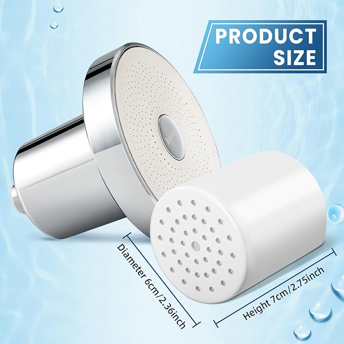 IceJoy Shower Filter Replacement Cartridge, Shower Head Filter Refill, for Hard Water Chlorine Heavy Metal, Skin Hair, Fit Any Similar Design Shower Water Filter